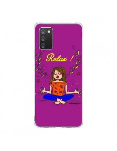 Coque Samsung A02S Fille Relax Zen Yoga - Leellouebrigitte