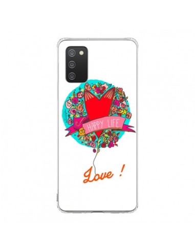 Coque Samsung A02S Love Happy Life - Leellouebrigitte