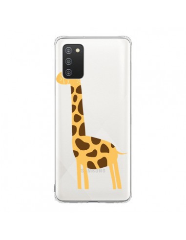 Coque Samsung A02S Girafe Giraffe Animal Savane Transparente - Petit Griffin