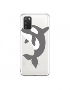 Coque Samsung A02S Orque Orca Ocean Transparente - Petit...