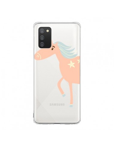 Coque Samsung A02S Licorne Unicorn Rose Transparente - Petit Griffin