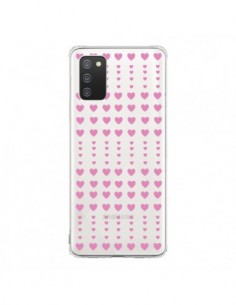 Coque Samsung A02S Coeurs Heart Love Amour Rose...
