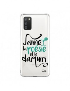 Coque Samsung A02S J'aime la poésie et le daiquiri...