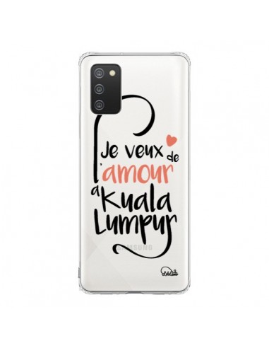 Coque Samsung A02S Je veux de l'amour à Kuala Lumpur Transparente - Lolo Santo