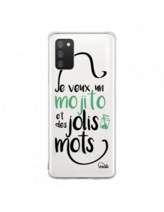 Coque Samsung A02S Je veux un mojito et des jolis mots...