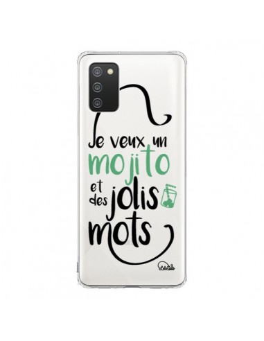 Coque Samsung A02S Je veux un mojito et des jolis mots Transparente - Lolo Santo