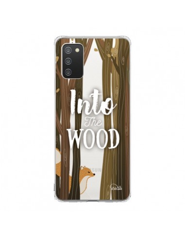 Coque Samsung A02S Into The Wild Renard Bois Transparente - Lolo Santo