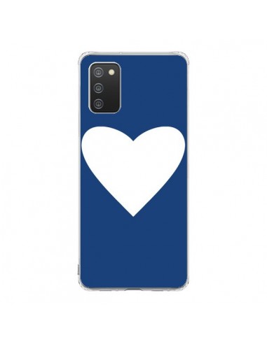 Coque Samsung A02S Coeur Navy Blue Heart - Mary Nesrala