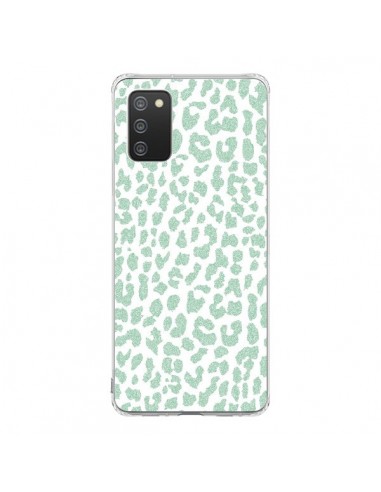 Coque Samsung A02S Leopard Menthe Mint - Mary Nesrala
