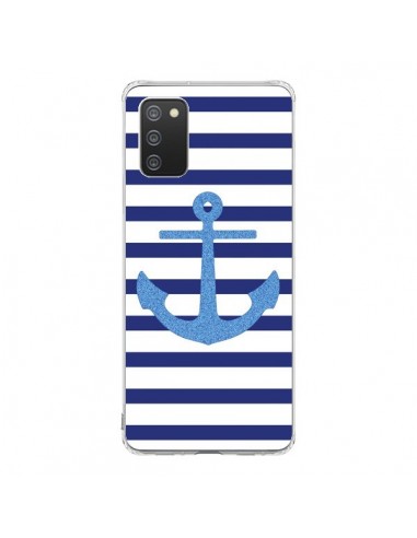 Coque Samsung A02S Ancre Voile Marin Navy Blue - Mary Nesrala