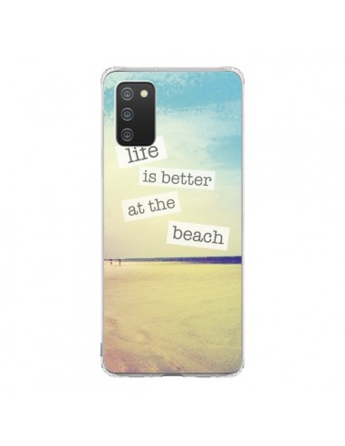 Coque Samsung A02S Life is better at the beach Ete Summer Plage - Mary Nesrala