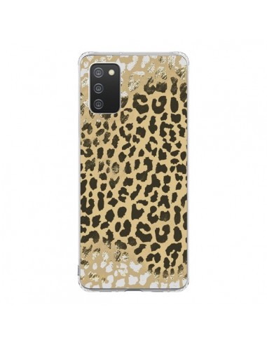 Coque Samsung A02S Leopard Golden Or Doré - Mary Nesrala