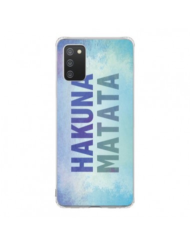 Coque Samsung A02S Hakuna Matata Roi Lion Bleu - Mary Nesrala