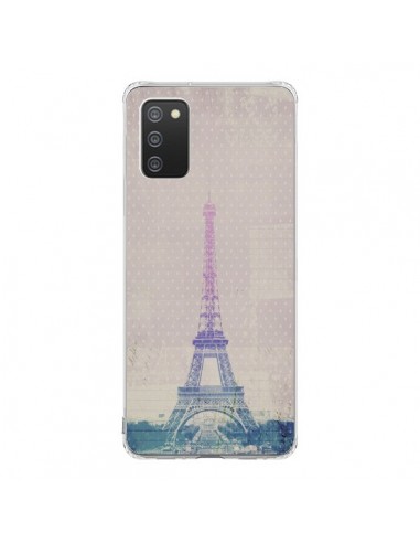 Coque Samsung A02S I love Paris Tour Eiffel - Mary Nesrala