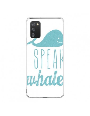 Coque Samsung A02S I Speak Whale Baleine Bleu - Mary Nesrala