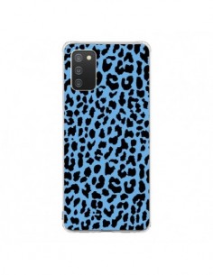 Coque Samsung A02S Leopard Bleu Neon - Mary Nesrala