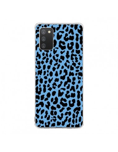 Coque Samsung A02S Leopard Bleu Neon - Mary Nesrala
