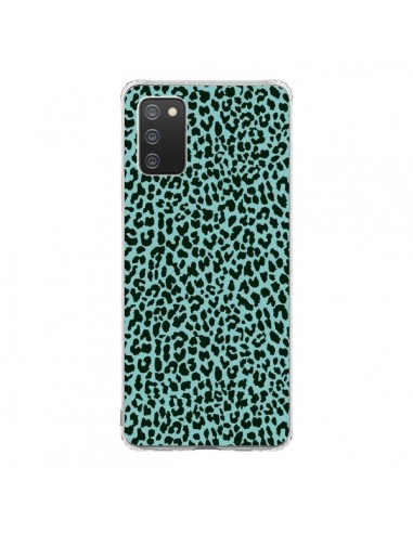 Coque Samsung A02S Leopard Turquoise Neon - Mary Nesrala
