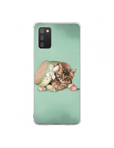 Coque Samsung A02S Chaton Chat Kitten Boite Bonbon Candy - Maryline Cazenave