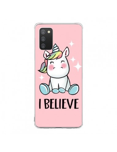 Coque Samsung A02S Licorne I Believe - Maryline Cazenave