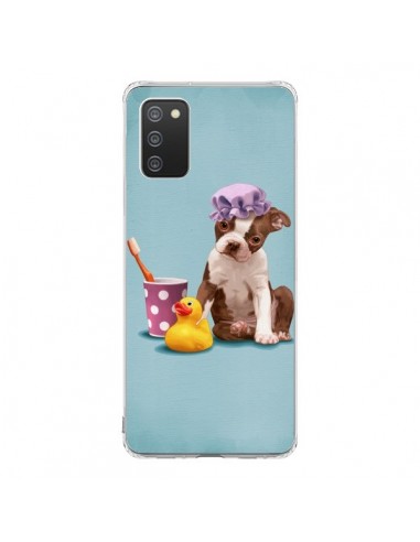 Coque Samsung A02S Chien Dog Canard Fille - Maryline Cazenave