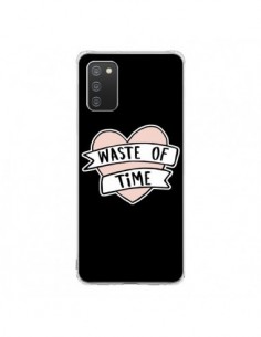 Coque Samsung A02S Waste of Time Coeur - Maryline Cazenave