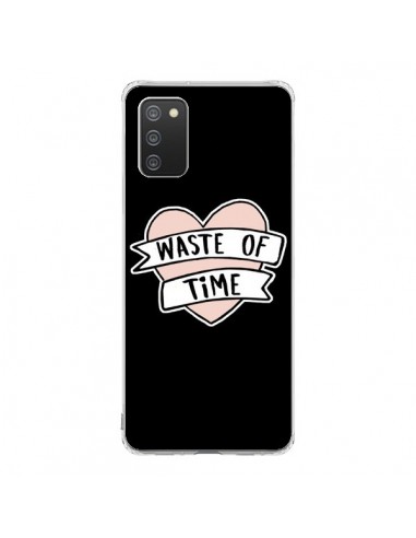 Coque Samsung A02S Waste of Time Coeur - Maryline Cazenave
