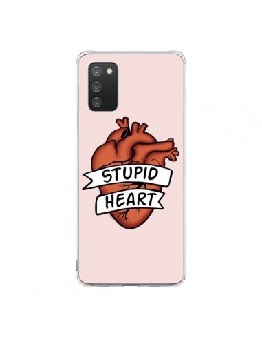 Coque Samsung A02S Stupid Heart Coeur - Maryline Cazenave