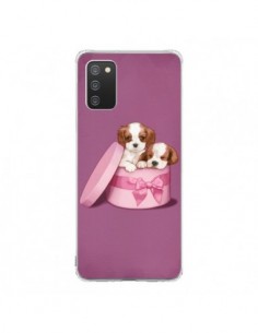 Coque Samsung A02S Chien Dog Boite Noeud - Maryline Cazenave