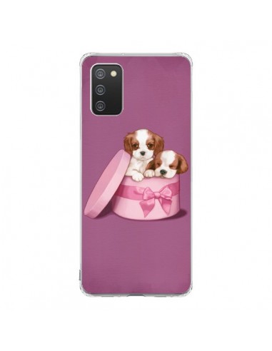 Coque Samsung A02S Chien Dog Boite Noeud - Maryline Cazenave