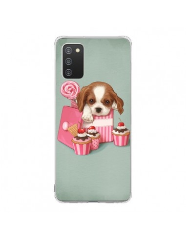 Coque Samsung A02S Chien Dog Cupcake Gateau Boite - Maryline Cazenave