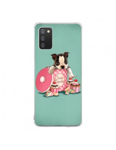 Coque Samsung A02S Chien Dog Cupcakes Gateau Boite - Maryline Cazenave