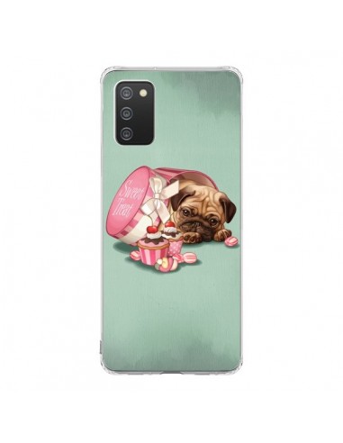 Coque Samsung A02S Chien Dog Cupcakes Gateau Bonbon Boite - Maryline Cazenave