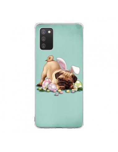 Coque Samsung A02S Chien Dog Rabbit Lapin Pâques Easter - Maryline Cazenave