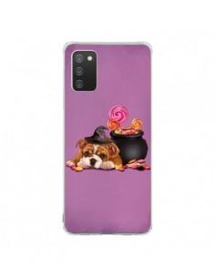 Coque Samsung A02S Chien Dog Halloween Sorciere Chaudron...