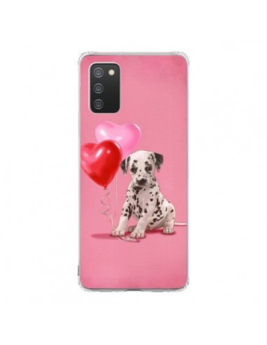 Coque Samsung A02S Chien Dog Dalmatien Ballon Coeur - Maryline Cazenave