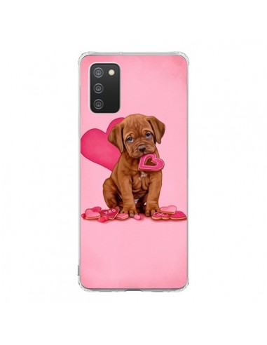 Coque Samsung A02S Chien Dog Gateau Coeur Love - Maryline Cazenave