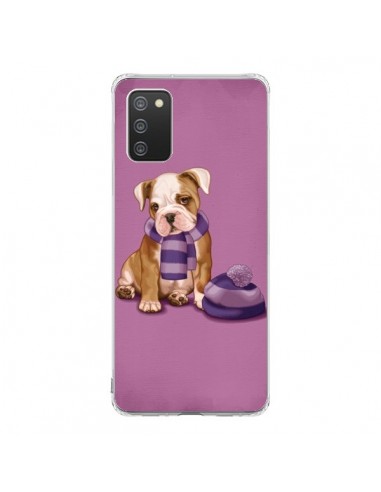 Coque Samsung A02S Chien Dog Echarpe Bonnet Froid Hiver - Maryline Cazenave