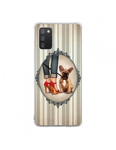 Coque Samsung A02S Lady Jambes Chien Dog - Maryline Cazenave