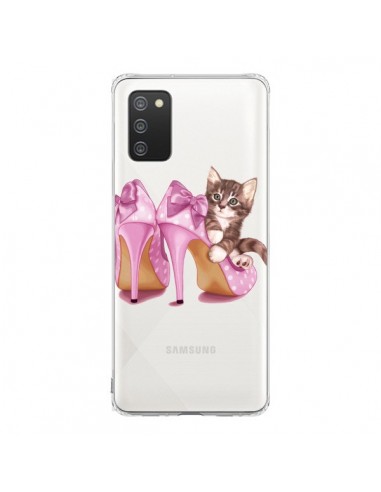 Coque Samsung A02S Chaton Chat Kitten Chaussures Shoes Transparente - Maryline Cazenave