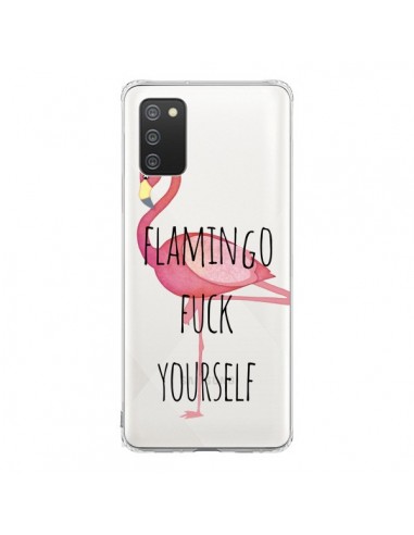 Coque Samsung A02S Flamingo Fuck Transparente - Maryline Cazenave