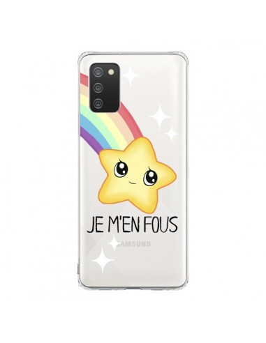 Coque Samsung A02S Etoile Je M'en Fous Transparente - Maryline Cazenave