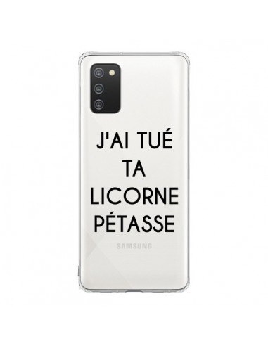 Coque Samsung A02S Tué Licorne Pétasse Transparente - Maryline Cazenave