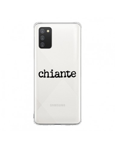 Coque Samsung A02S Chiante Noir Transparente - Maryline Cazenave
