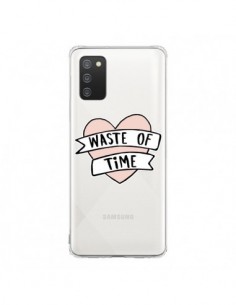 Coque Samsung A02S Waste Of Time Transparente - Maryline...