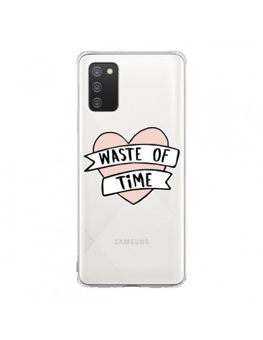 Coque Samsung A02S Waste Of Time Transparente - Maryline Cazenave