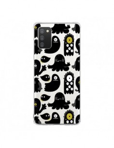 Coque Samsung A02S Monsters Monstres Pattern Transparente...