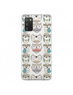 Coque Samsung A02S Chouettes Owl Hibou Transparente -...