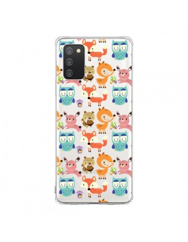 Coque Samsung A02S Renard Ecureuil Lapin Hibou Transparente - Maria Jose Da Luz