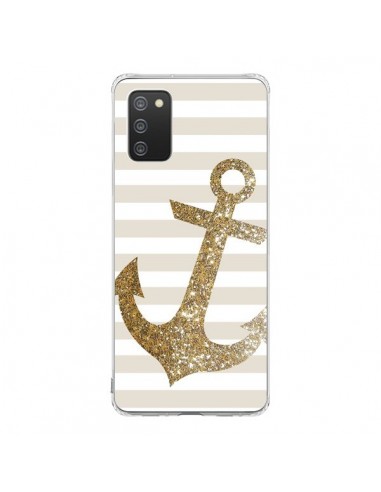 Coque Samsung A02S Ancre Or Navire - Monica Martinez